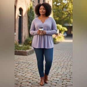 Sonoma Women's Light Purple Long Sleeve Top. Size XXL.